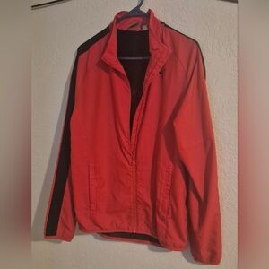 Puma Men’s Red Full Zip Track Jacket Size M Lightweight Athletic Windbreaker